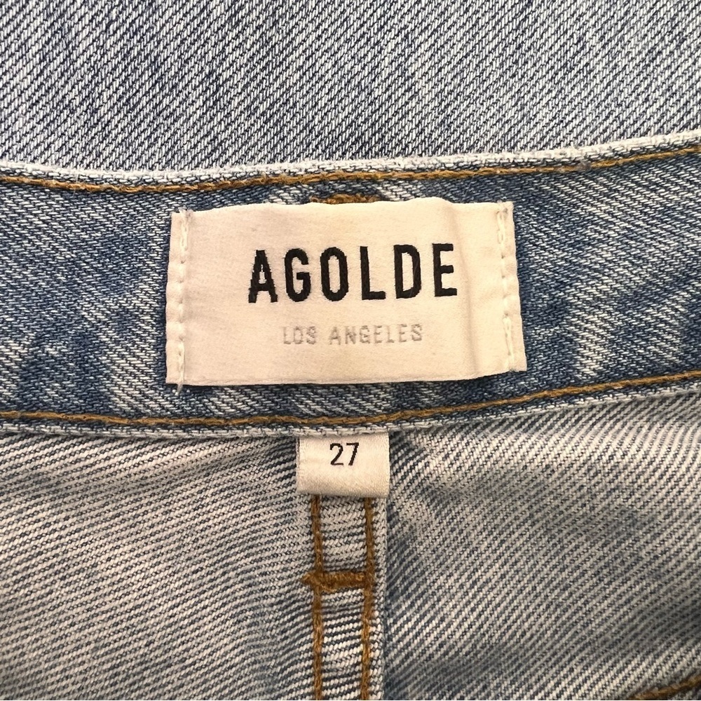 AGOLDE Riley High Rise Straight Crop Distressed Jeans - Picture 15 of 16